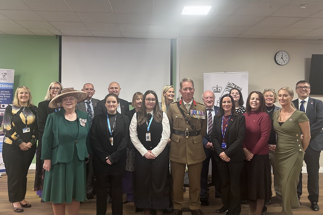 Principals and Army representatives gathered for the signing